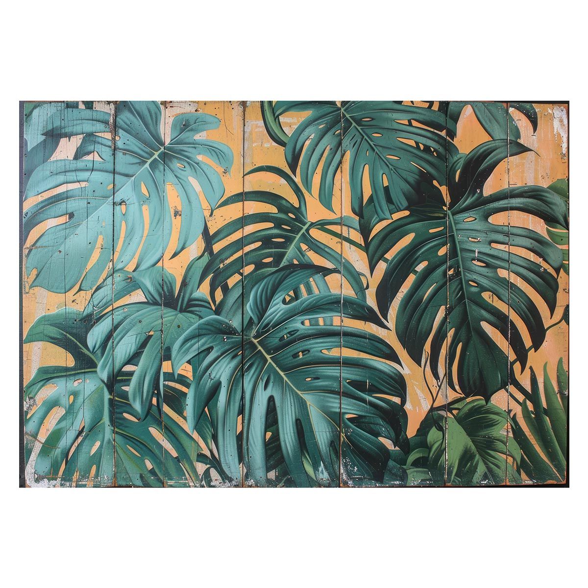 在庫一掃セール!! タペストリー♡モンステラ♡105×105♡ライトセルドン♡ B1サイズ（約73x103cm）】【lh-poster-4412】モンステラポスター