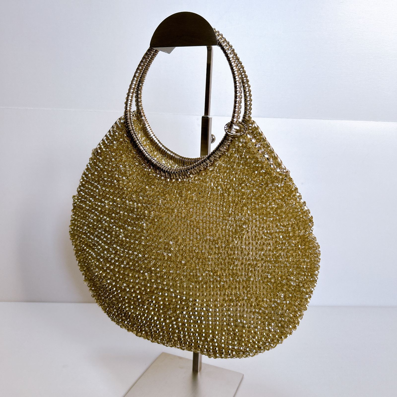 アンテプリマ バッグ ビーズバッグ ビーズ 茶系 くすみあり 保存袋付き 品 管理番号