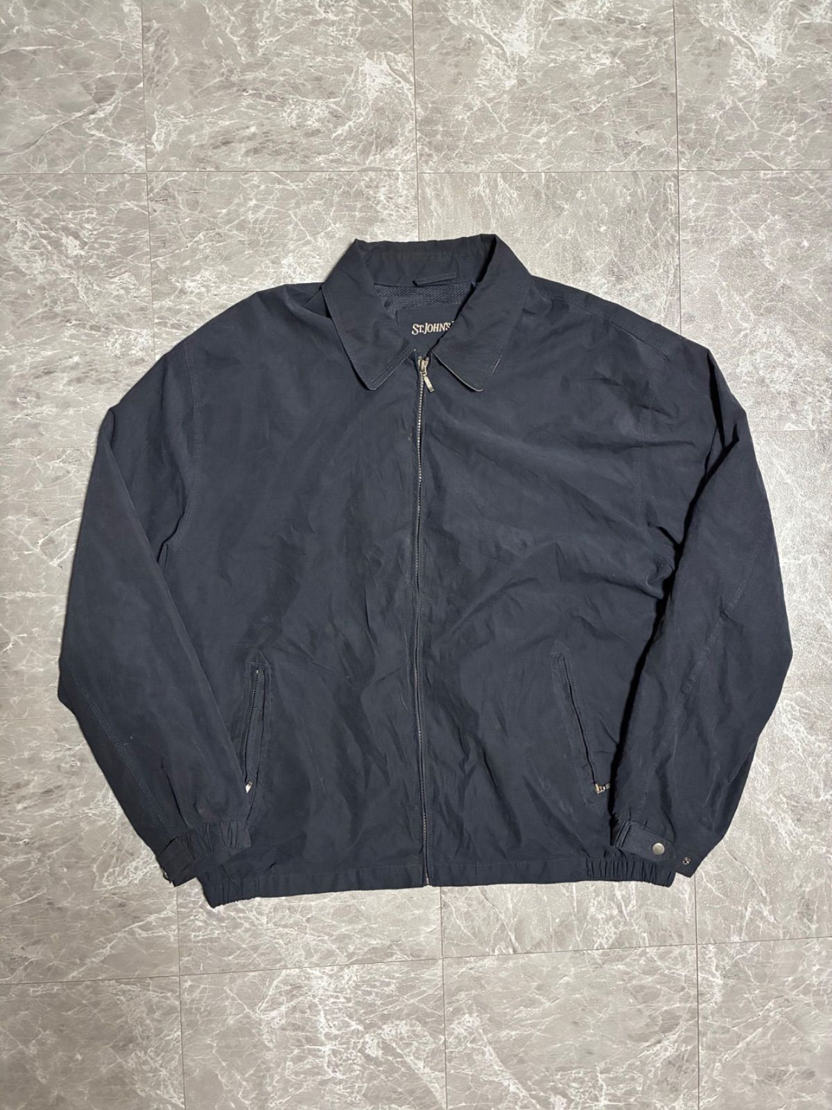 ST.JOHNS BAY スイングトップ スエード調 紺 L-XL セントジョンズベイ