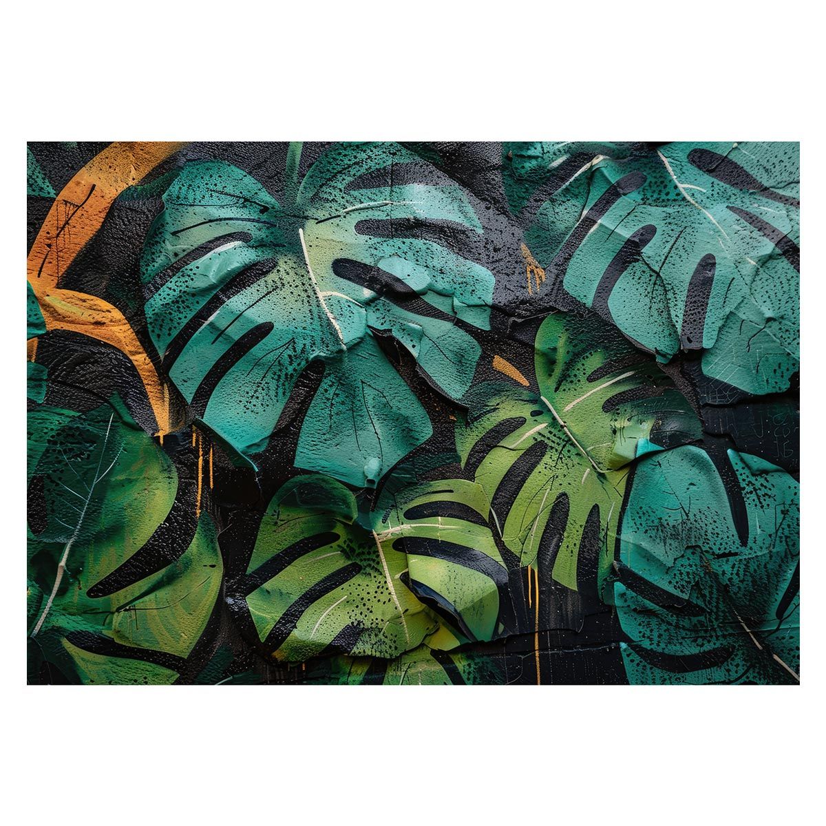 【B2サイズ（約51x73cm）】【lh-poster-4458】モンステラポスター トロピカル 熱帯植物 ハワイアン ボルシギアナ デリシオーサ アダンソニー 葉っぱ グリーン 植物 南国 インテリア アート