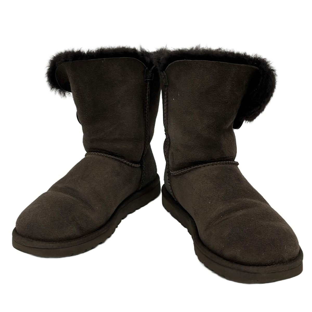 UGG アグ ショートブーツ 23 レディース - 5803 ダークブラウン ムートン