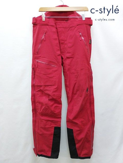I762 [人気] MAMMUT マムート パンツ 2XL レッド GORE-TEX ソフト