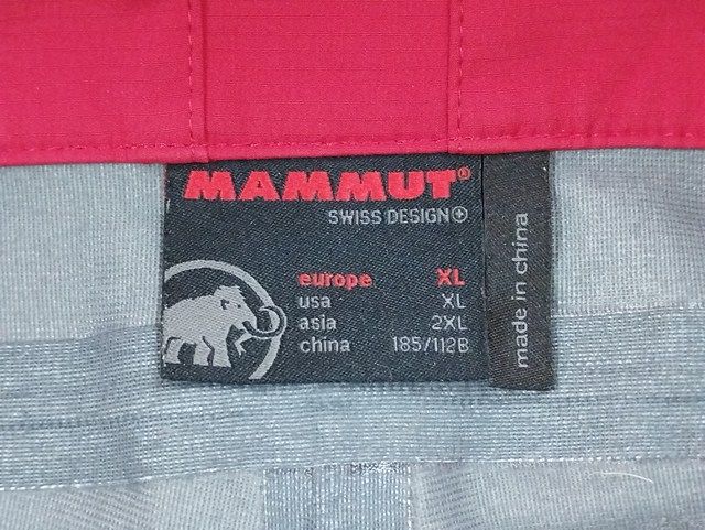 I762 [人気] MAMMUT マムート パンツ 2XL レッド GORE-TEX ソフト