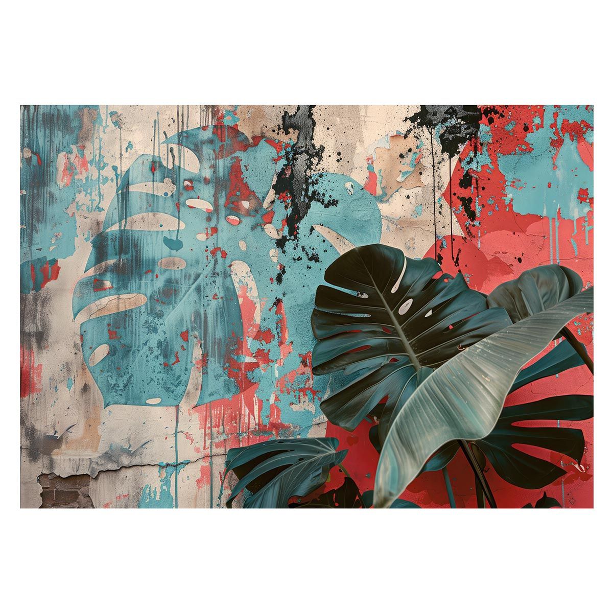 B2サイズ（約51x73cm）】【lh-poster-4467】モンステラポスター