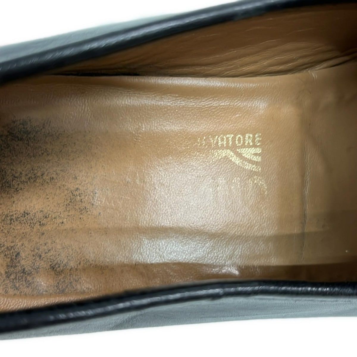  SalvatoreFerragamo サルバトーレフェラガモ ローファー 7 EE メンズ 黒 ガンチーニ レザー ローファー ブーツ 革靴