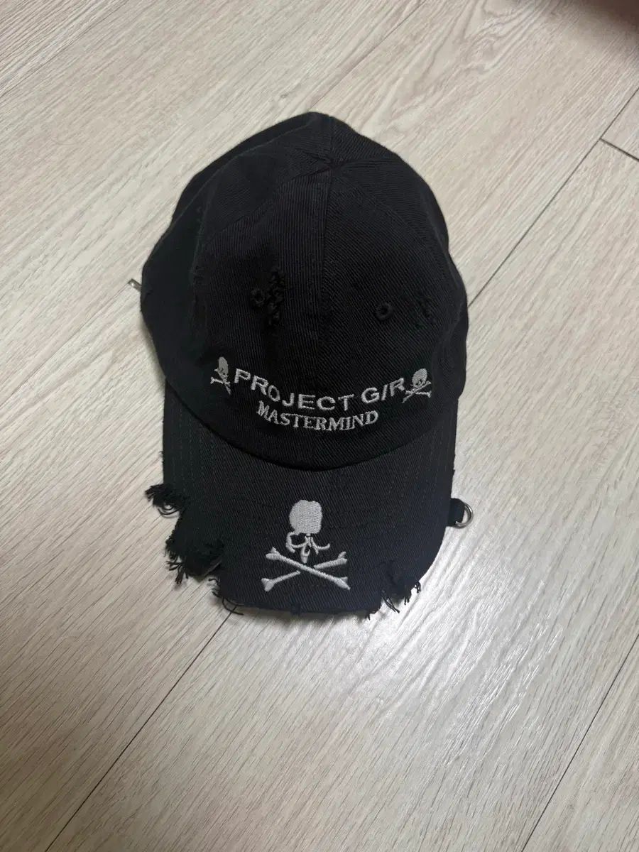 Project GR スカル 刺繍 ダメージ キャップ