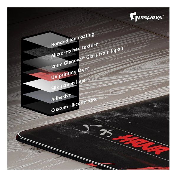 GLSSWRKS（グラスワークス） Hana Premium Glass Mousepad