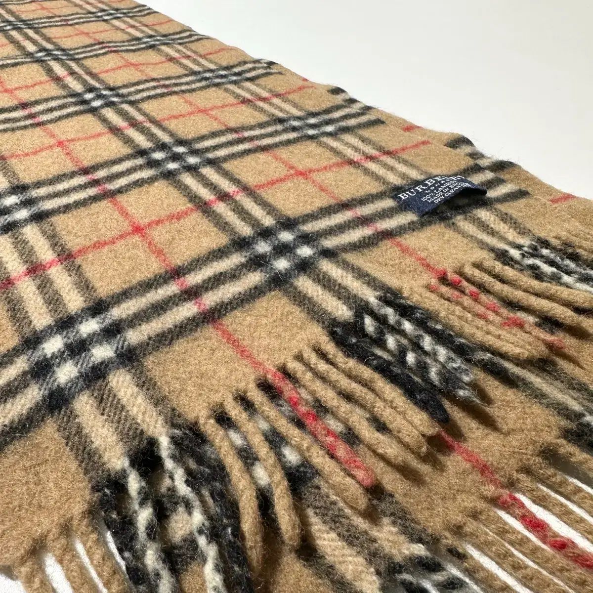 BURBERRY　バーバリー　マフラー　ラムウール61% その他タグ付き未使用品 90's BURBERRY ラムウール カシミヤ マフラー Burberrysバーバリー 旧