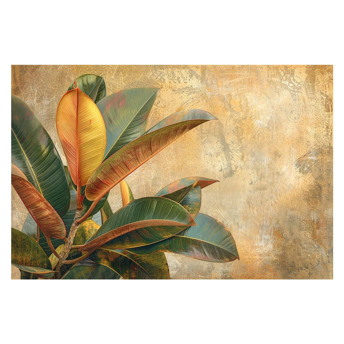 A2サイズ（約42x59cm）】【lh-poster-4507】ゴムの木 フィカス 植物