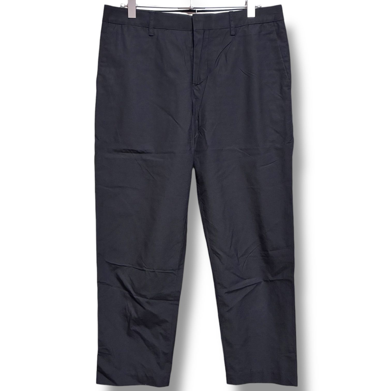 HOWELL マーガレットハウエル ブラック コットン混 クロップドパンツ センタープレス II Mサイズ相当 上質素材 レディース シンプル きれいめ 001275 H