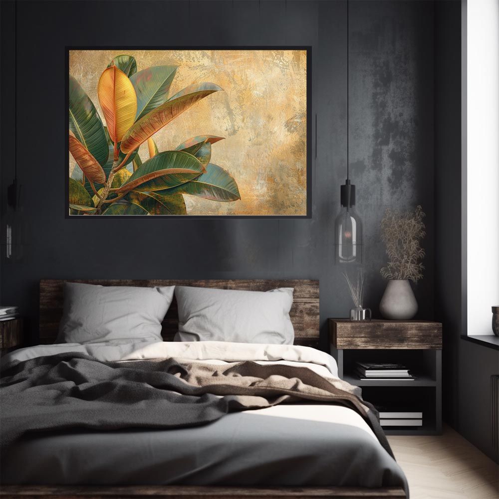 B2サイズ（約51x73cm）】【lh-poster-4507】ゴムの木 フィカス 植物