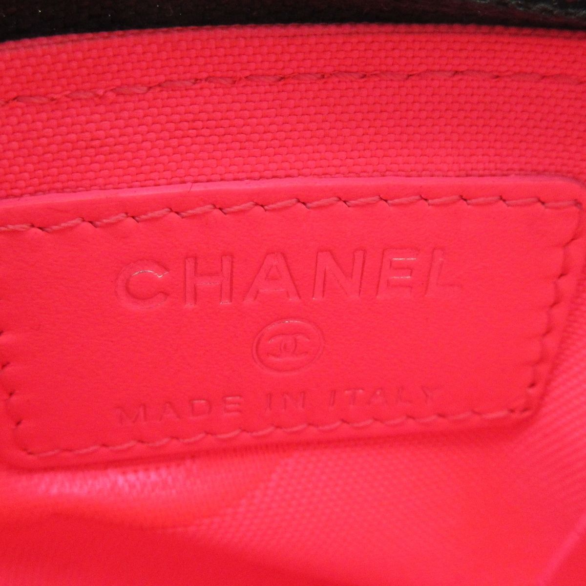  CHANEL シャネル コインケース カンボンライン 黒 キーリング付き シルバー金具 ココマーク ラムスキン その他 折り財布