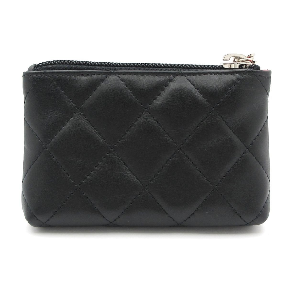 CHANEL(シャネル) コインケース カンボンライン 黒 キーリング付き