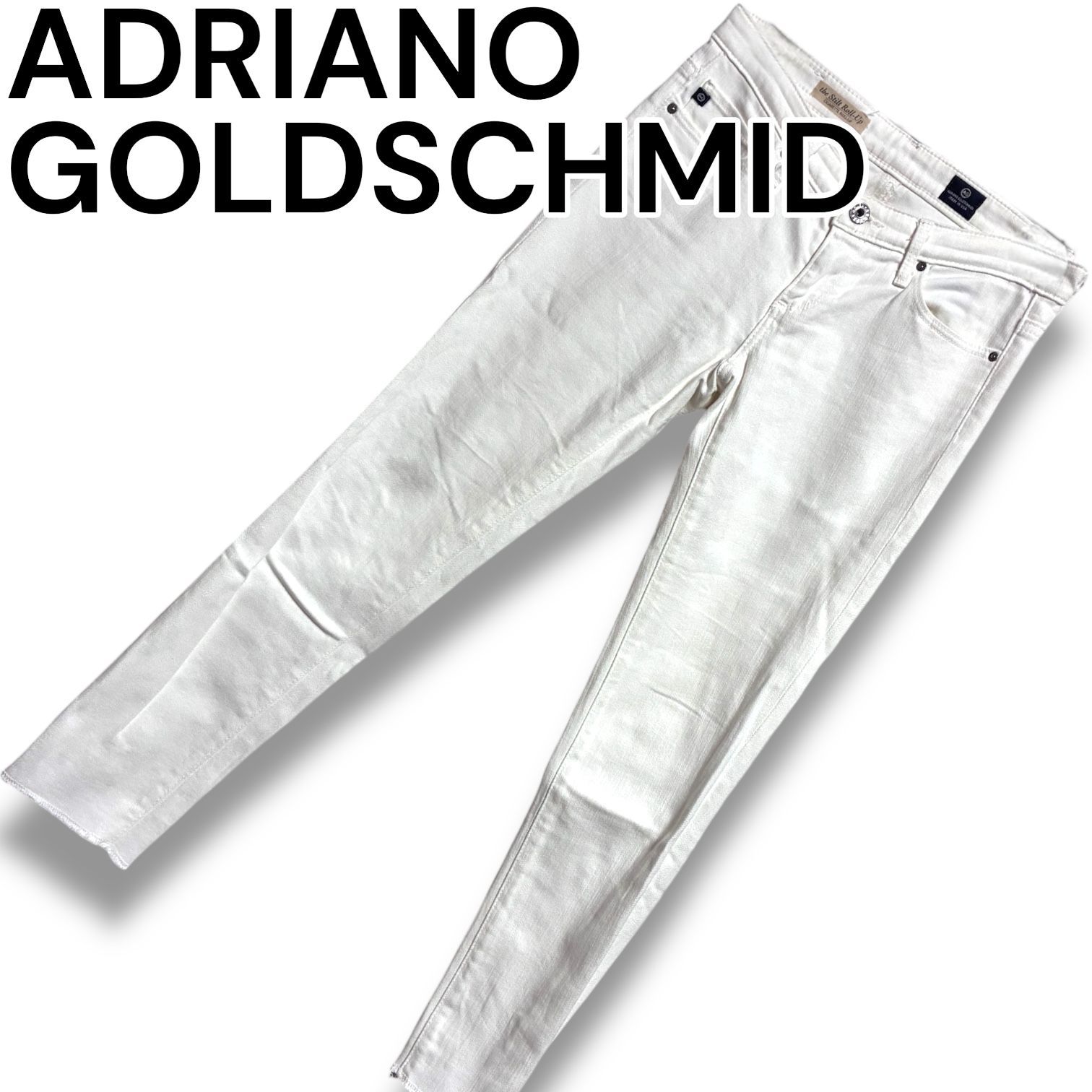 Adriano Goldschmied AG ホワイト スティルトロールアップ スキニー 