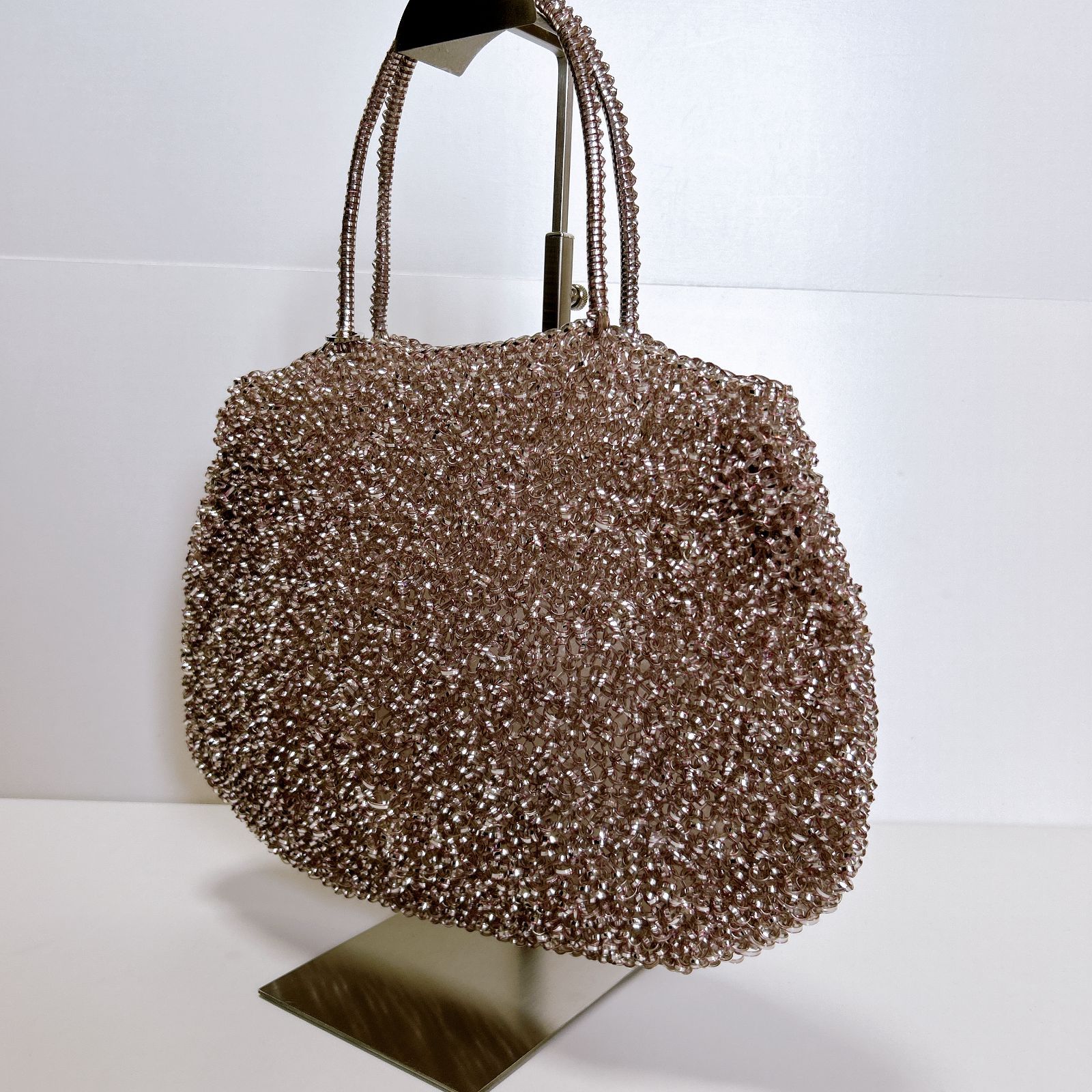 アンテプリマ バッグ ビーズバッグ ビーズ ピンク 保存袋付き 管理番号