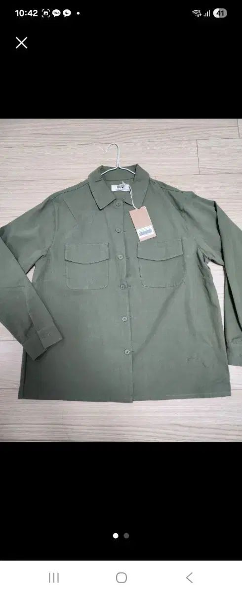 DEW オリーブ グリーン シャツ ジャケット