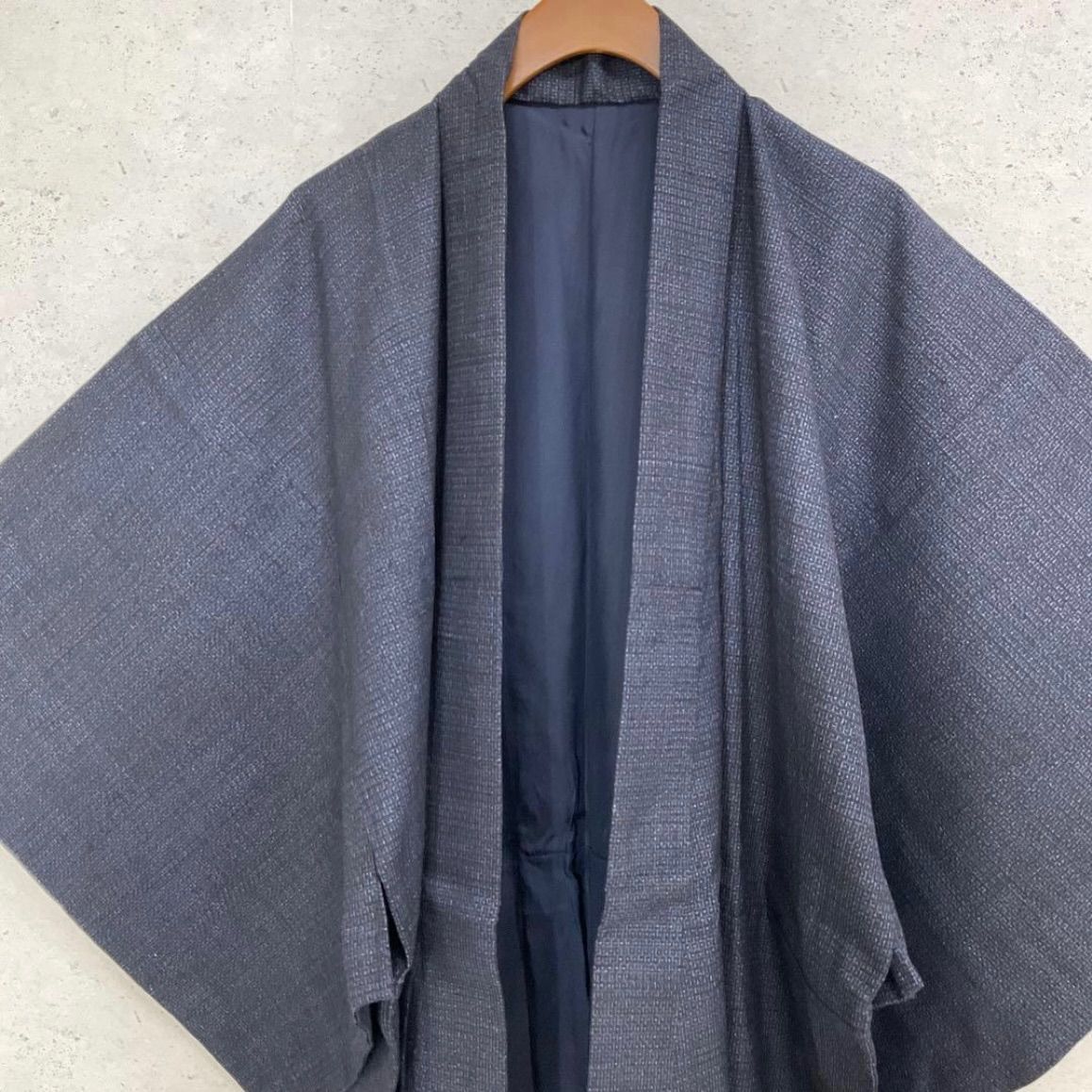 one⬛️男前屋⬛️厳選 ⬛️男着物⬛️本場結城紬正絹⬛️80亀甲⬛️袷⬛️裄68