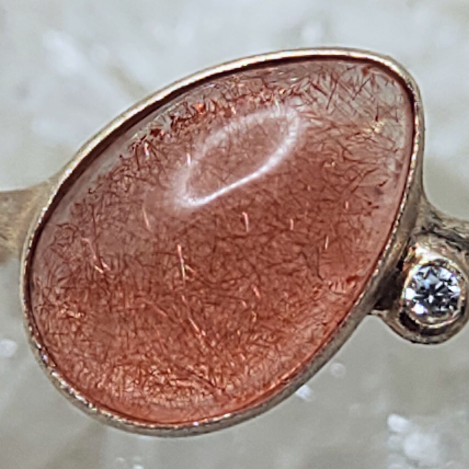  苺のしずく strawberry quartz K 10 ring リング 指輪 アクセサリー