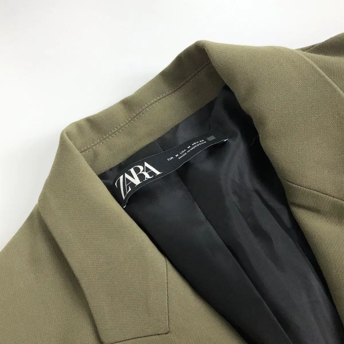 ZARA カーキ ダブルボタン ブレーザー m ZARA - ZARA テーラードボタン 