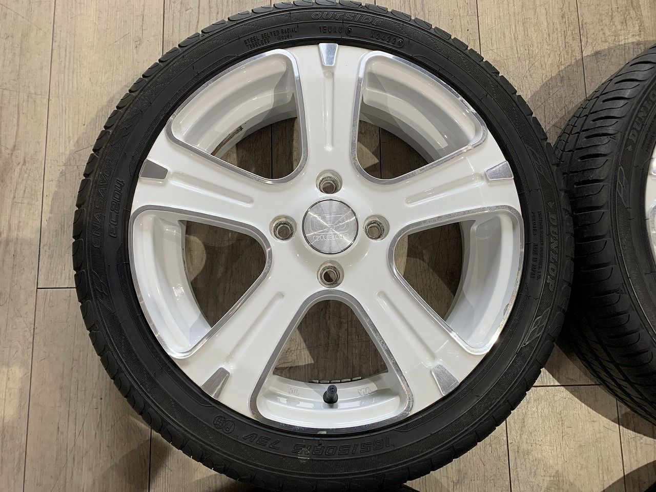2511032 CREATE JAPAN 15インチ 5 J 45 PCD 100 4 H DUNLOP 165 50 R 15 6 mm 軽自動車 ワゴンR コペン アルトラパン プレオ ミラジーノ パレット デリカミニ ハスラー ソリオ 等