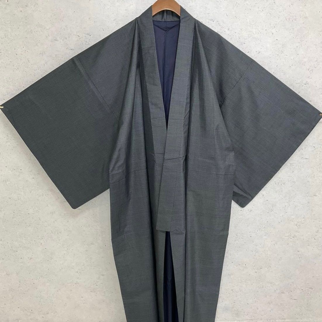 ⬛️kimomo one⬛️男前屋⬛️ ⬛️本場大島紬⬛️亀甲⬛️袷⬛️愛染蔵創作⬛️証紙付⬛️裄72丈147 5⬛️男着物男長羽織男襦袢男袴角帯男帯