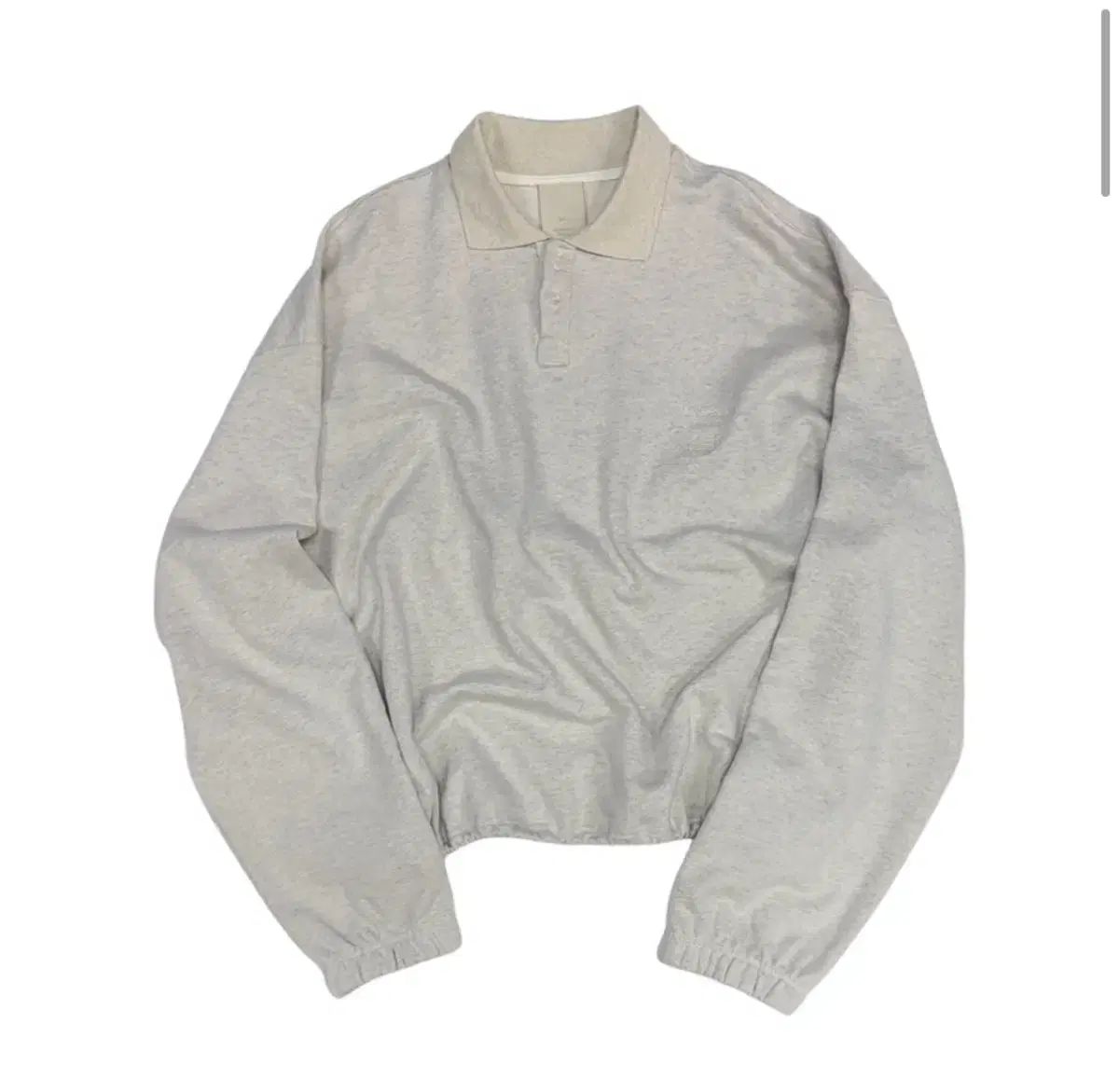 アンダーマイカー 麻 140 コンビ クロップド カラー スウェットシャツ オートミール