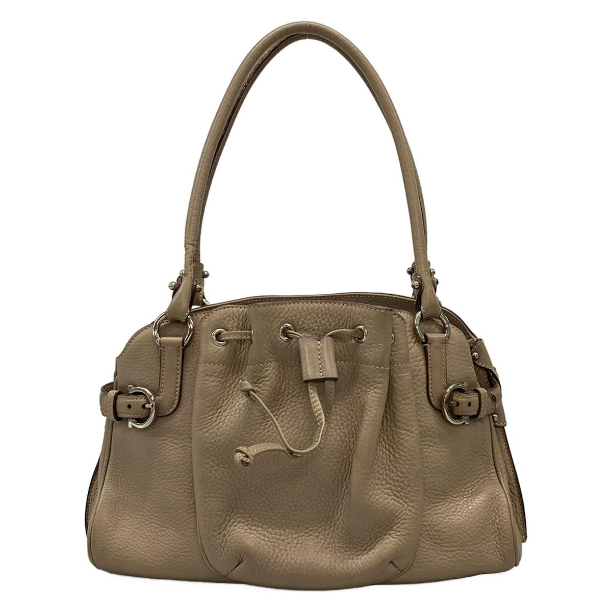 FERRAGAMO|SalvatoreFerragamo サルバトーレフェラガモ ハンドバッグ ガンチーニ ベージュ レザー
