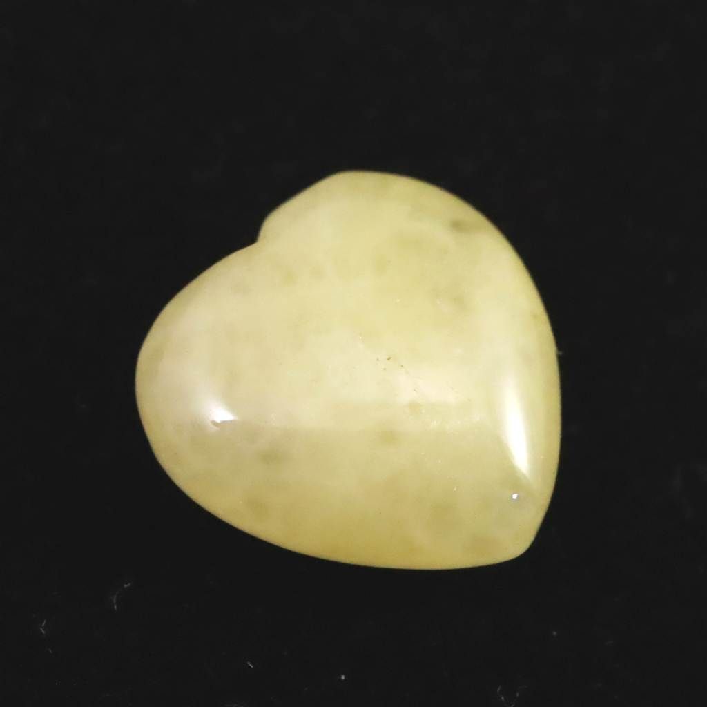 H&E社 サチャロカイエロー アゼツライト 15mmハート 証明書付 2.7g