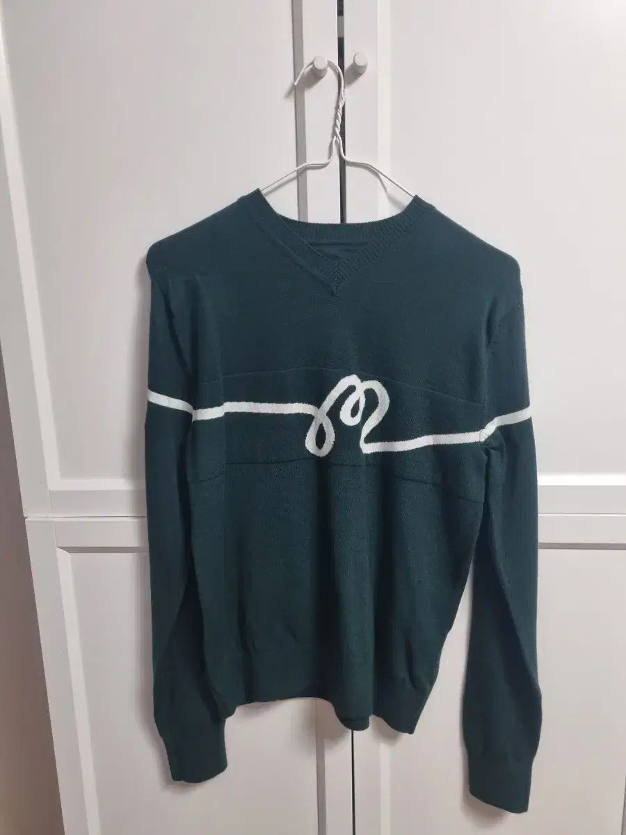 レディース マルボンゴルフ グリーン Vネック ニットセーター S MALBON GOLF