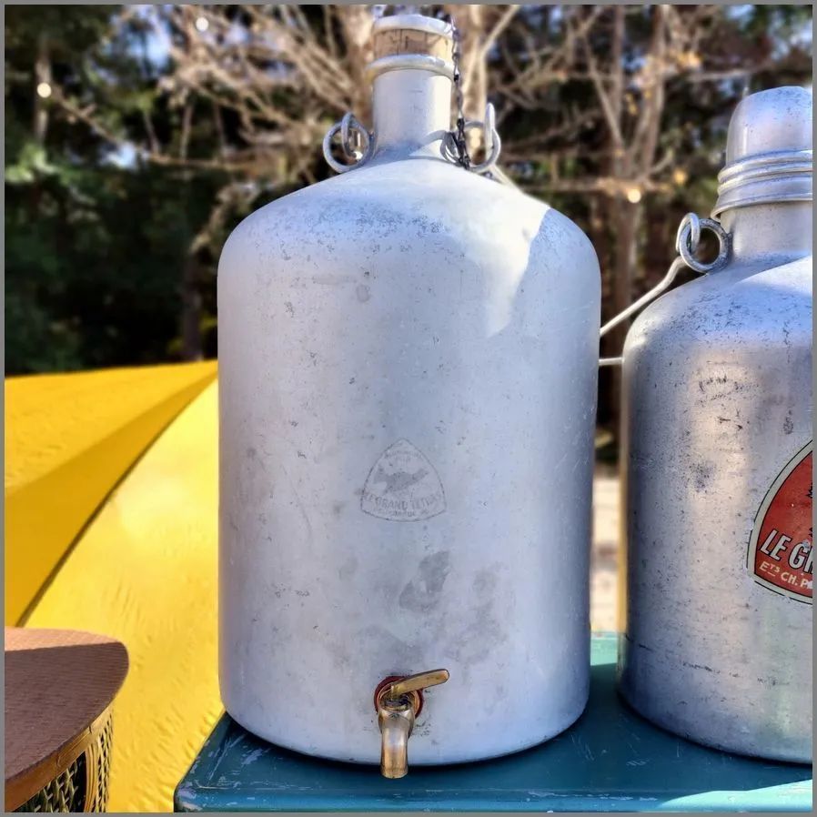 60’s LE GRAND TETRAS 14リットル ウォータージャグ Vintage Water Jug グランテトラ フランス製 スーパービッグテトラ アルミジャグ コルクキャップ