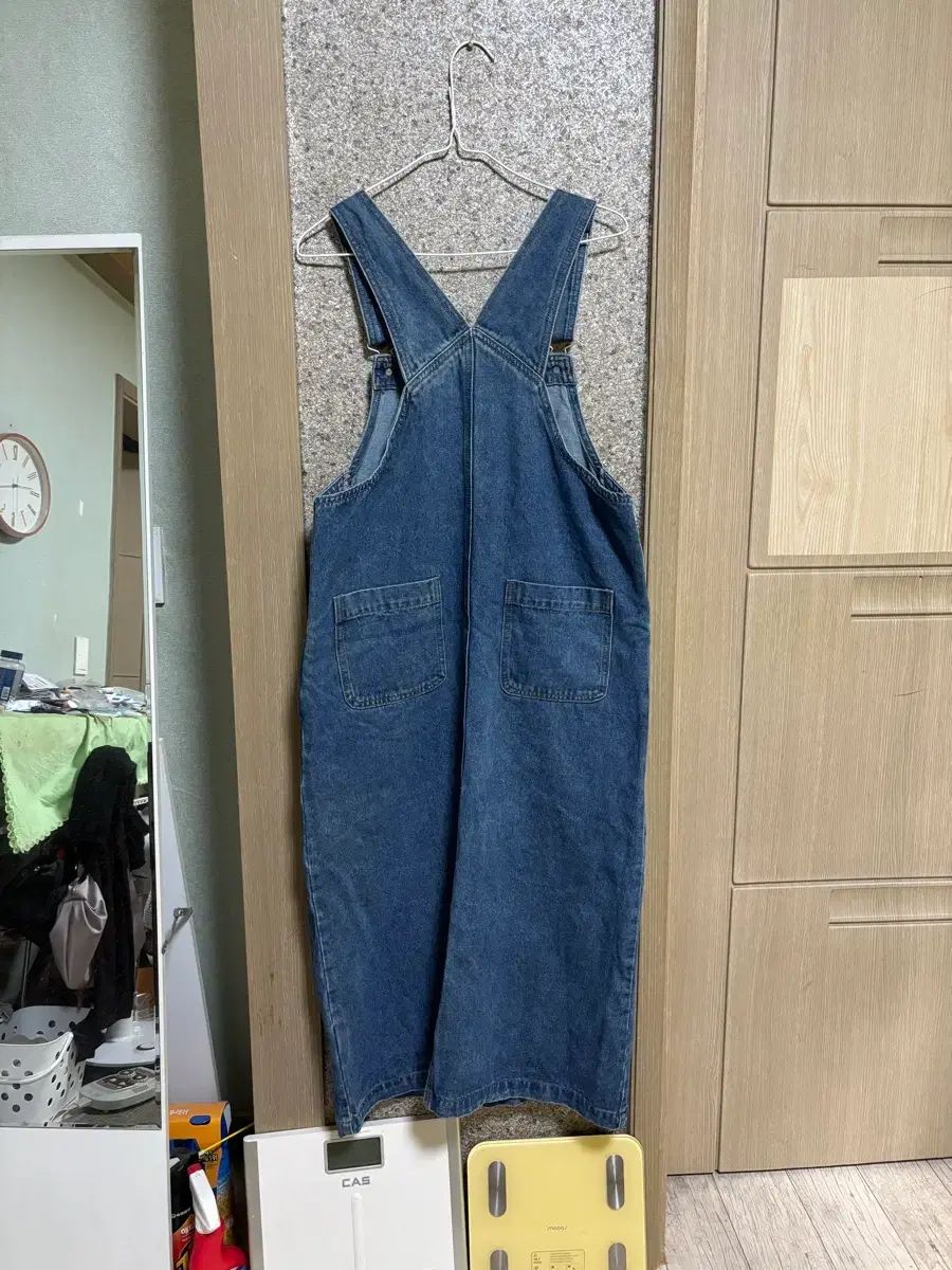 サスペンダー デニムスカート