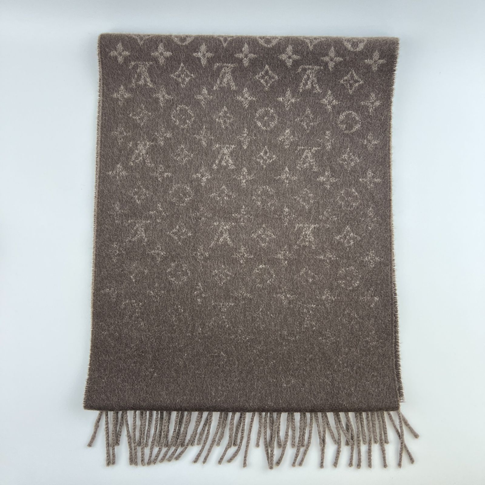 LOUIS VUITTON マフラー カシミヤウール ブラウン系 中古】LOUIS VUITTON ルイヴィトン マフラー モノグラム カシミヤ