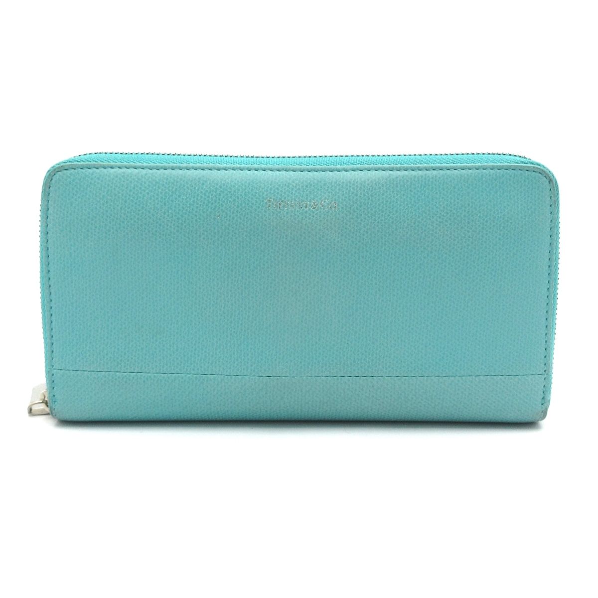 TIFFANY Co ティファニー 長財布 ティファニーブルー ラウンドファスナー レザー