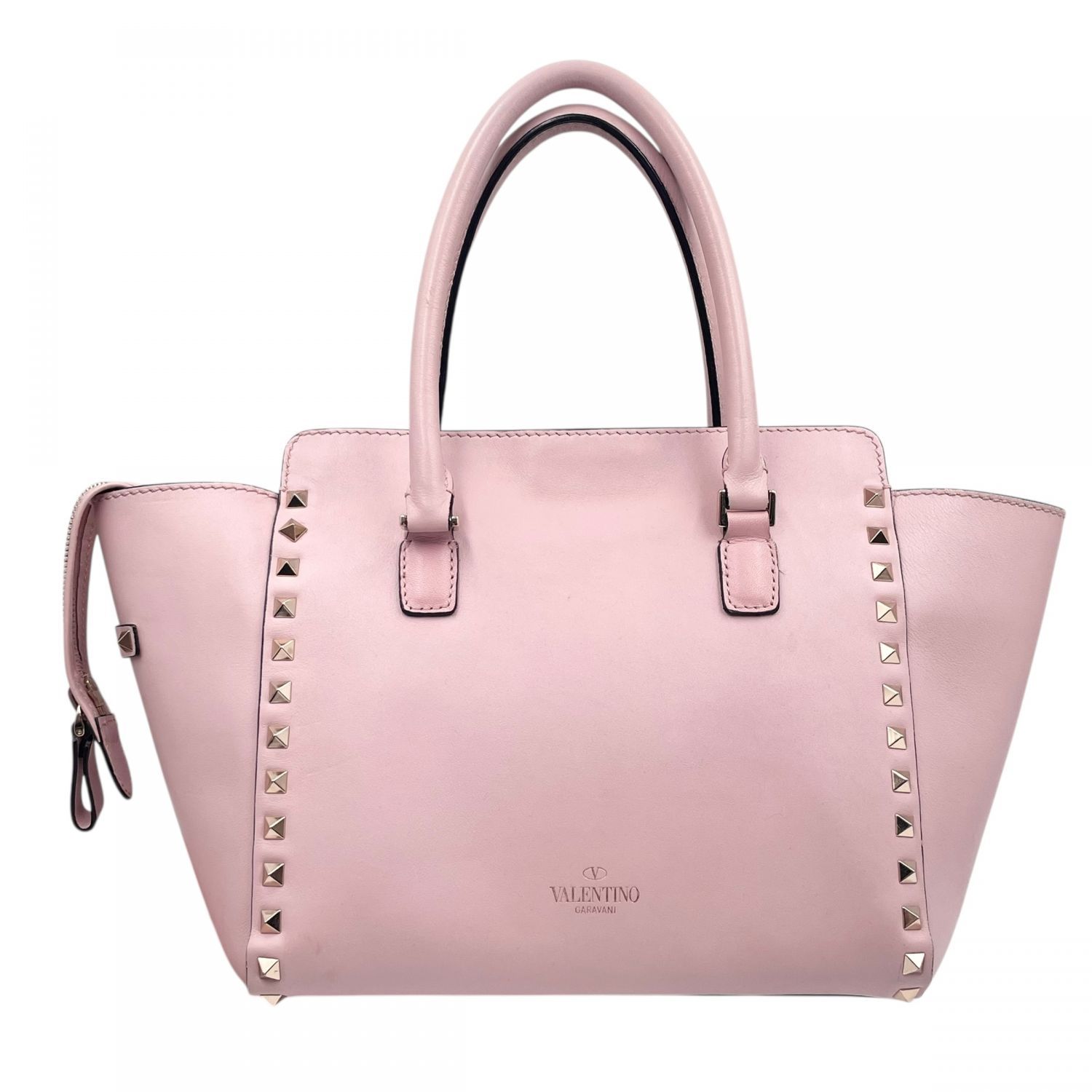 中古】 VALENTINO ヴァレンティノ ロックスタッズ 2Wayトートバッグ