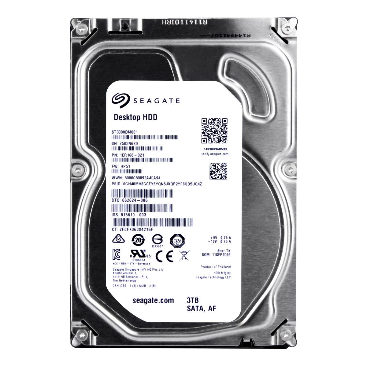 3年保証 Seagate Desktop HDD 3 TB 7.2 K 64 MB SATA III 3.5