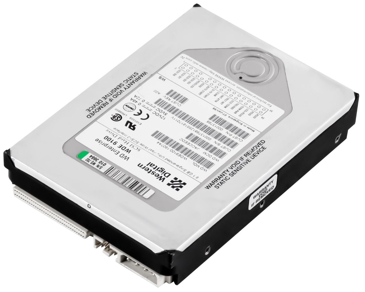 3年保証 Hard Drive WD Enterprise WDE 9100-1807 A 4 9.1 GB 7200 RPM SCSI 68-pin 3.5 Inch