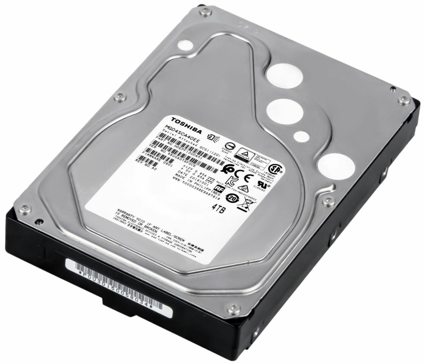 3年保証 Toshiba 4 TB 7.2 K 128 MB SAS-3 3.5 Hard Drive