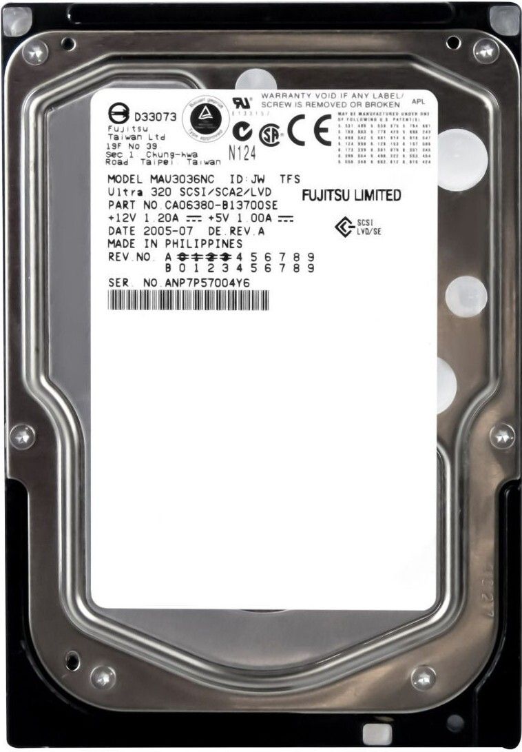 3年保証 Hard Drive Fujitsu 36 GB 8 MB 80-pin SCSI U 320 3.5 Inch