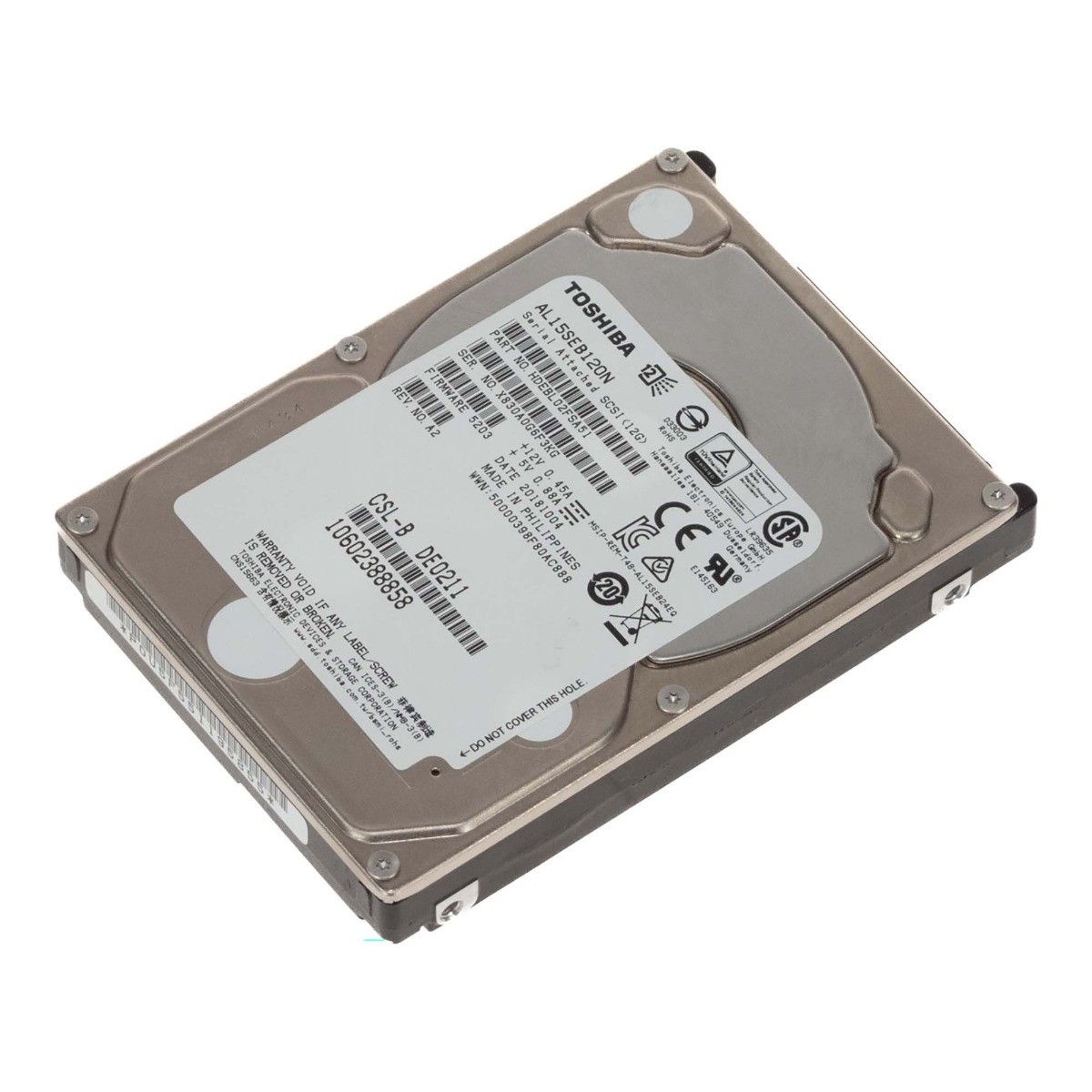 3年保証 Fujitsu Hard Drive 1.2 TB 10 K 128 MB SAS-3 2.5