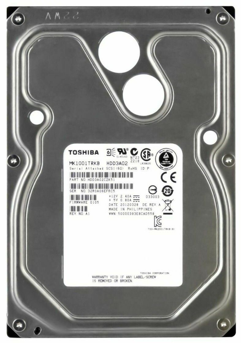 3年保証 Hard Drive Toshiba HDD 1 TB 7200 RPM 16 MB Cache SAS 6 Gb|s 3.5
