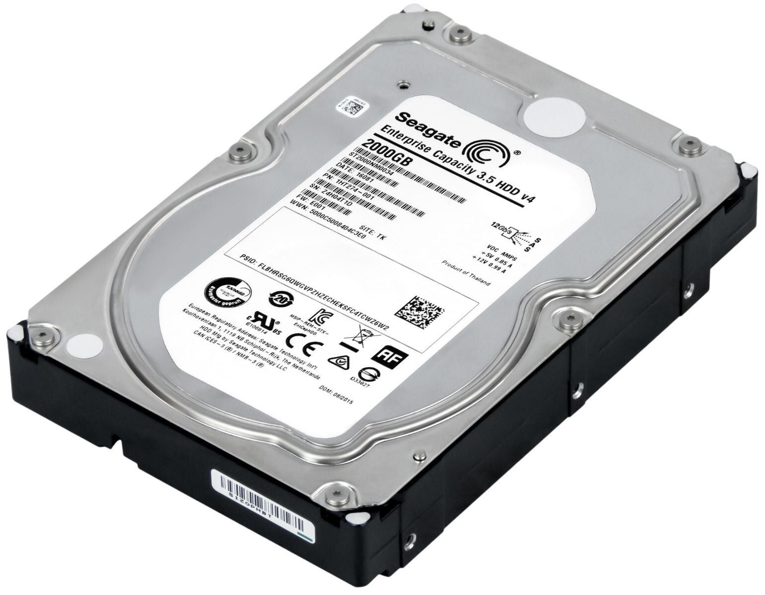 3年保証 Hard Drive Seagate 2 TB 7200 RPM 128 MB SAS-3 3.5