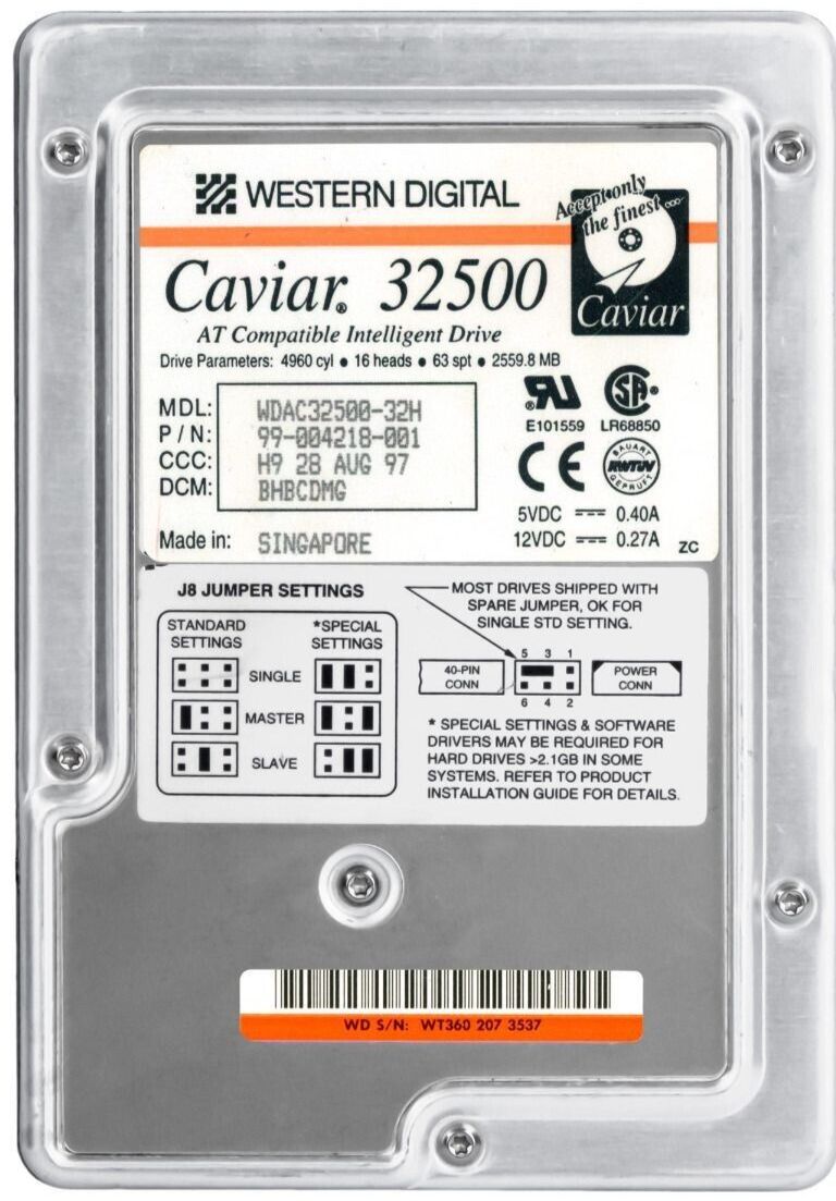 3年保証 Hard Drive WD Car 32500 -32 H 2.5 GB 5200 RPM 128 KB ATA 3.5 Inch