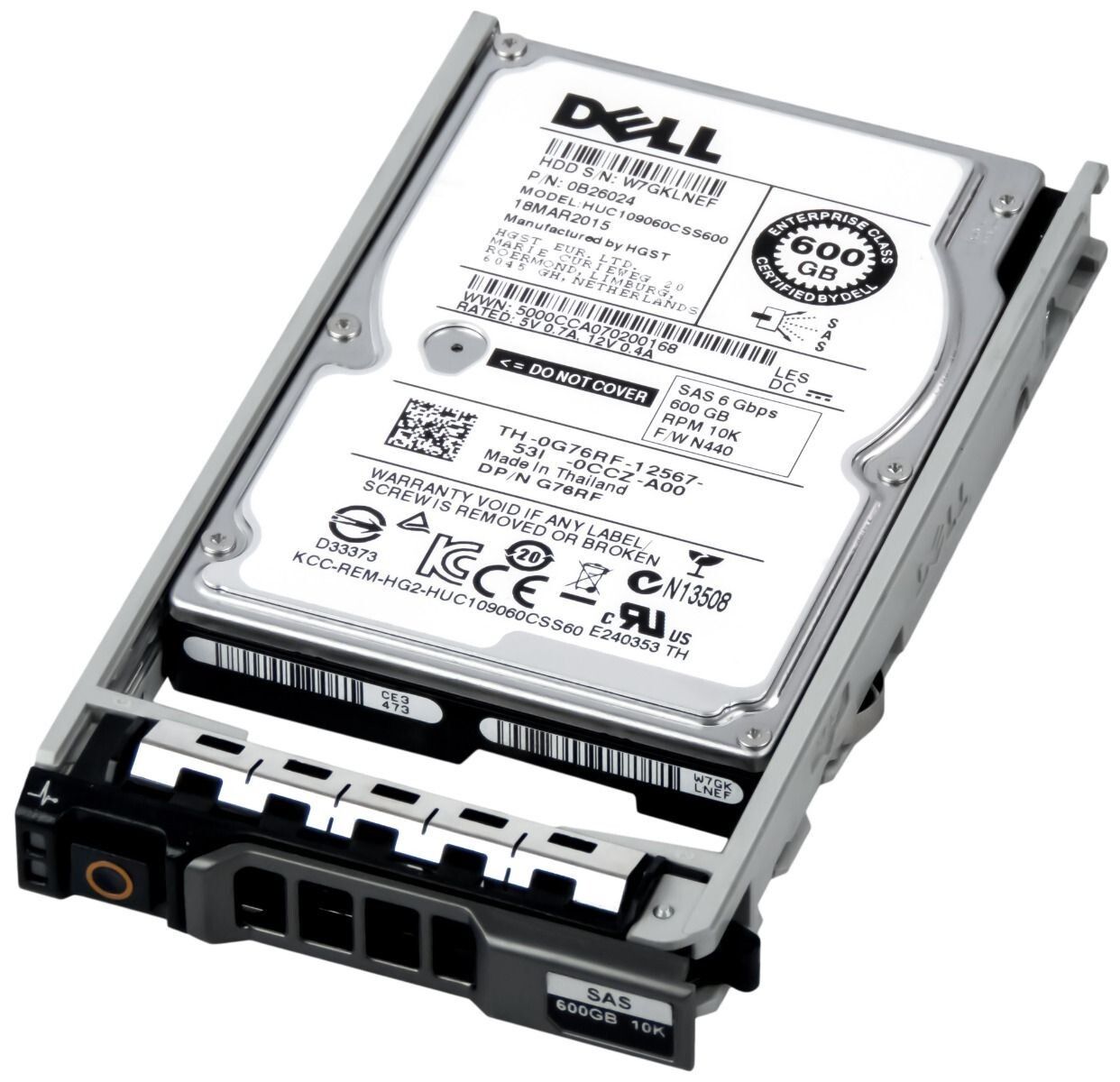 3年保証 Hard Drive Dell 0 G 76 RF 600 GB 64 MB SAS-2 2.5