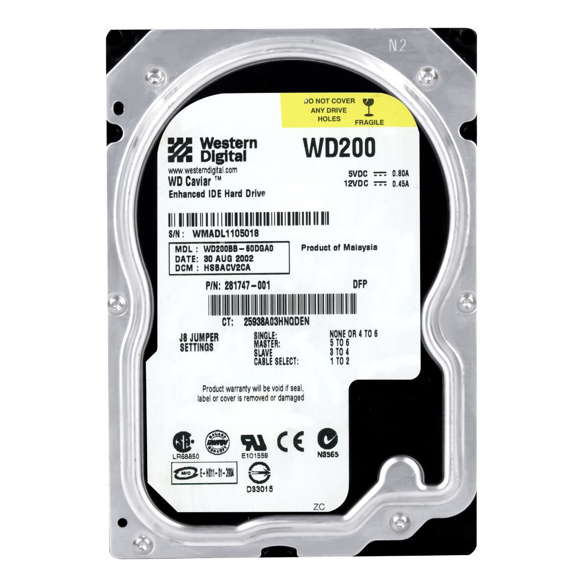 3年保証 WD Car 20 GB 7.2 K 2 MB Ata 3.5 200 BB