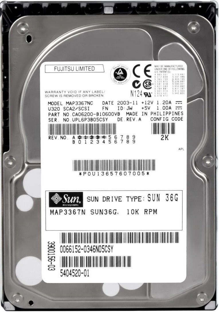 3年保証 Hard Drive SUN 5404520-01 36 GB 8 MB SCSI U 320 3.5 Inch
