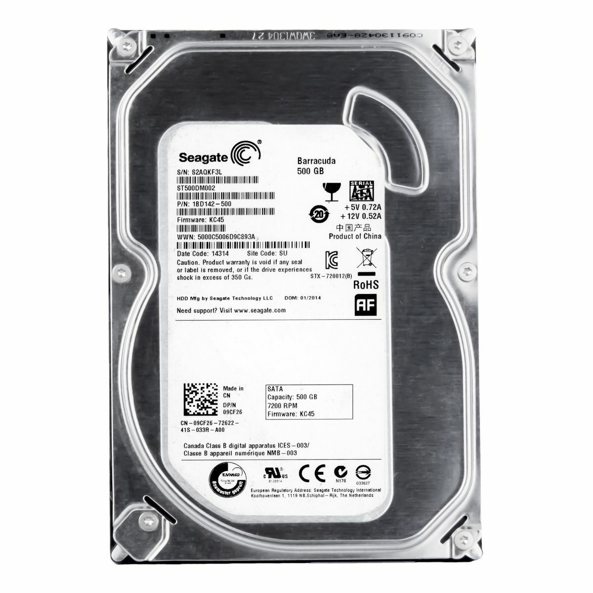 3年保証 Hard Drive Dell 09 CF 26 500 GB 7200 RPM 16 MB SATA III 3.5 Inch