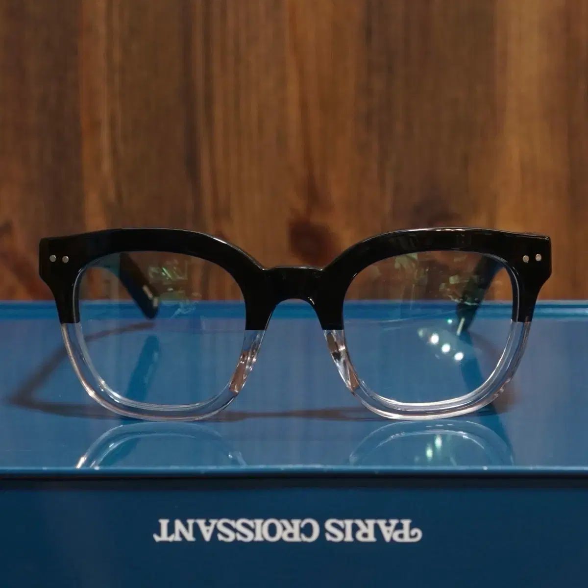 グラフィック プラスチック X イェロービ ツートン メガネ