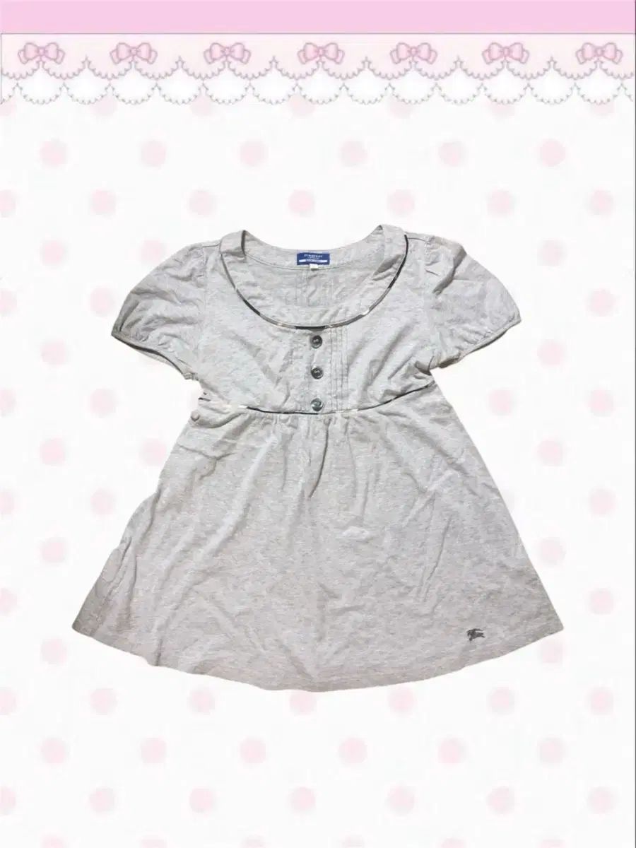 BURBERRY バーバリー ブルーレーベル グレー ベビードール 半袖 Tシャツ ONE PIECE