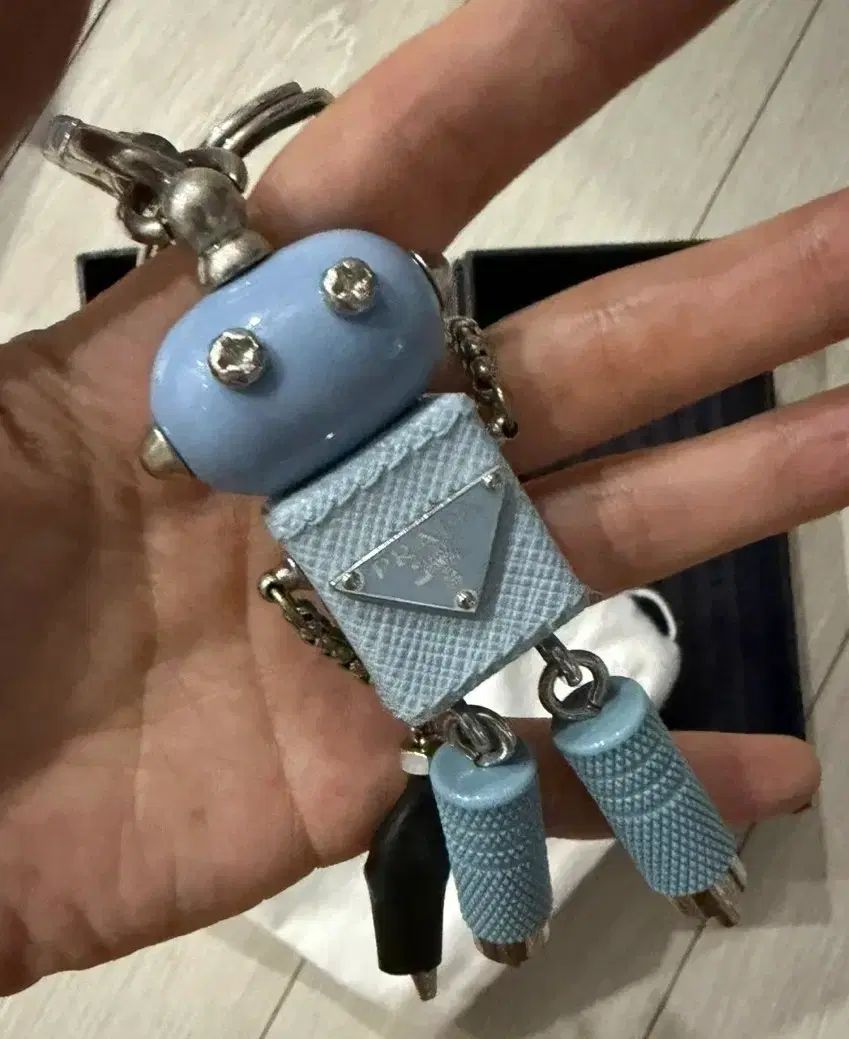  PRADA プラダ ロボット キーホルダー ブルー フルセット キーホルダー キーリング 小物