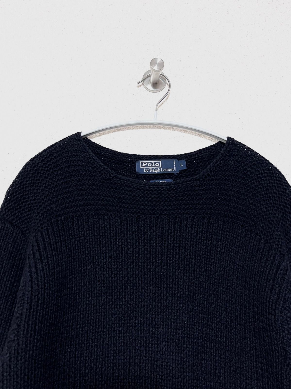 Polo RALPH LAUREN】90s HAND KNIT ウールニットセーター L 注文